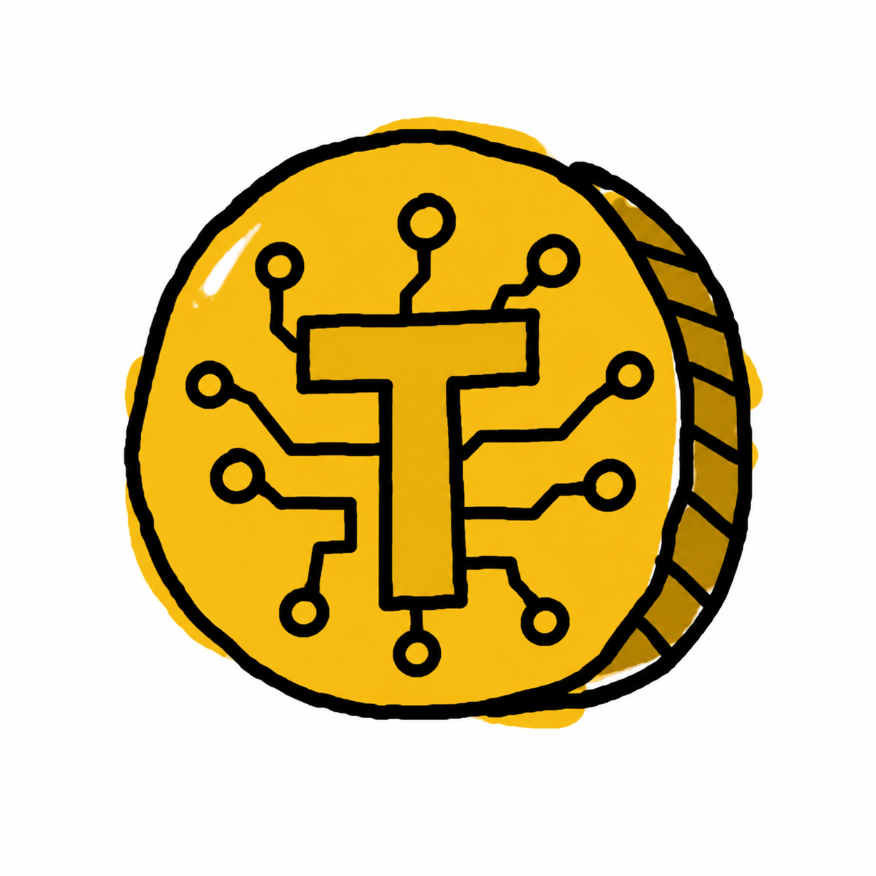 Original hand-drawn $TEK circuitry coin